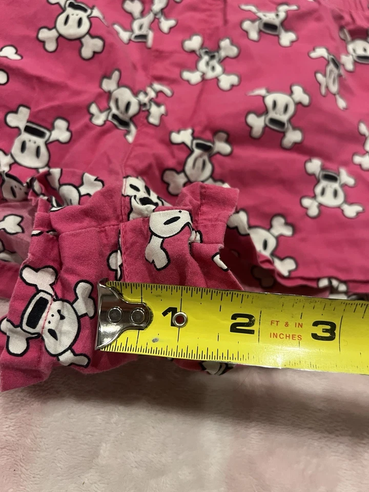Pantalones Cortos Paul Frank Rosa Calavera Para Mujer XS–S 31” Cintura 2” Entrepierna Y2K Foto 3 de 4