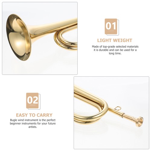 Bugle That Plays Taps Playing Ceremonial Bugles Vintage Trumpet - Picture 8 of 12