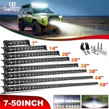 Slim Single Row 7 14 20 26 32 38 44 50 Led Light Bar Off Road Driving Atv Suv Slim Single Row 7 14 20 26 32 38 44 50 Led Light Bar Off Road Driving Atv Suv