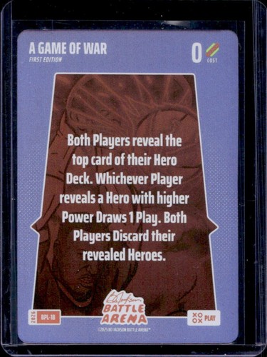 2026 Bo Jackson Battle Arena Griffey Set A Game Of War Bonus Plays #BPL-18