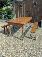 Very Pretty And Superbly Restored Antique French Farmhouse Cherry wood Table.