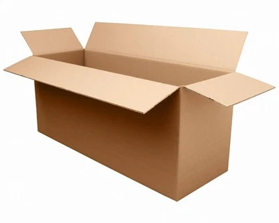 5x Faltkarton 1200x410x(300)-510mm (Außenmaß) mit variabler Höhe 2-wellig braun - Bild 1 von 2