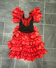 Girls Red Fancy Dress Dress Costume, Polyester, Age 3