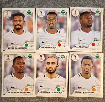 Panini FIFA World Cup Russia 2018 6 Sticker Lot Saudi Arabia Nr. 58 60 64 65 69