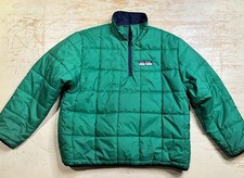 Vtg 90s KIDS Polo Sport Ralph Lauren 3/4 Zip Puffer Reversible Jacket Youth Med