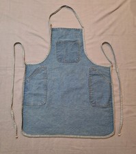 Selvedge 4 Pocket Blue Denim Tie Chore Apron Shop Barn Utility Workwear
