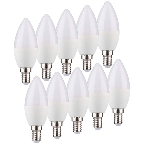 10 X MüLler-Licht Led Leuchtmittel Kerze 4,9W = 40W E14 Matt Warmweiß 2700K 180°-image