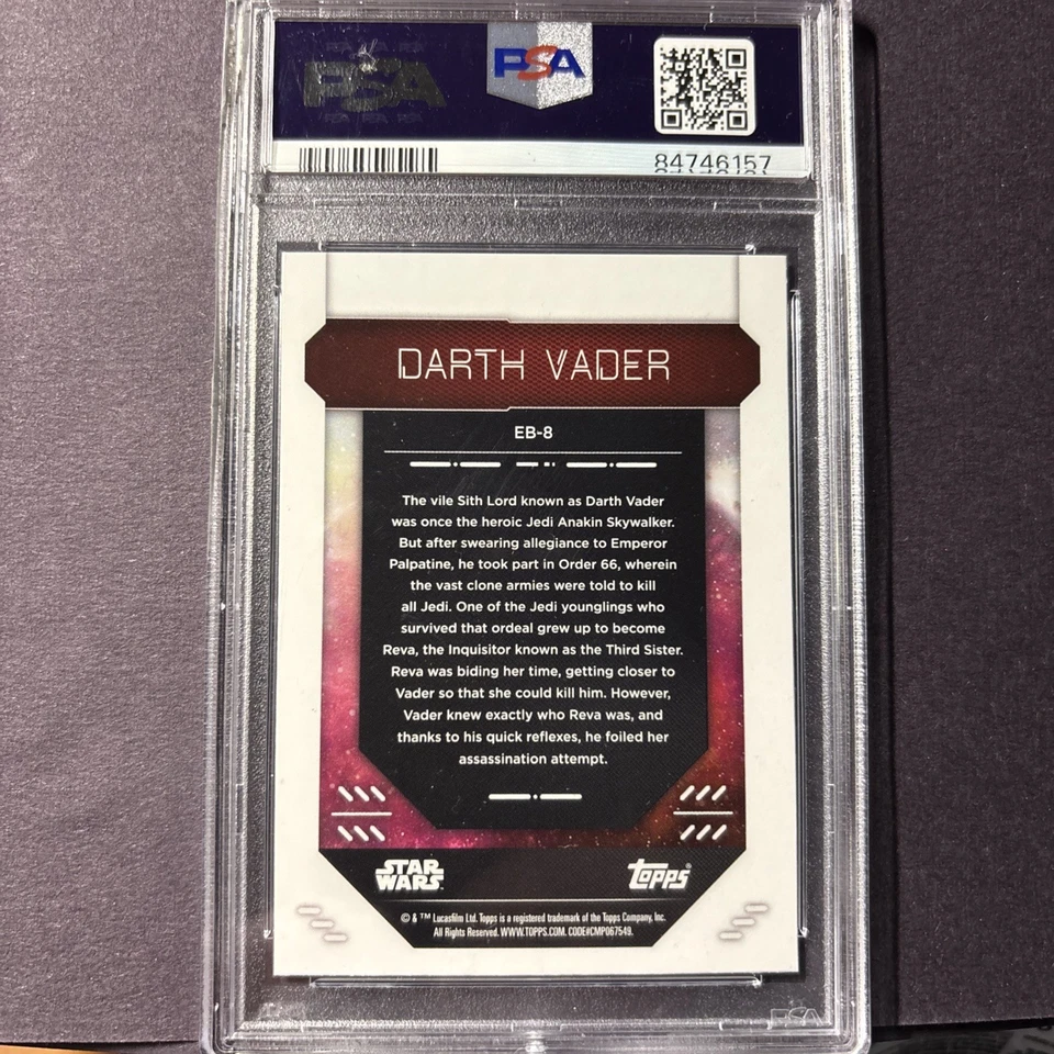 2023 Topps Star Wars Finest - Darth Vader #EB8 - PSA GEM MT 10 - Image 2 of 3