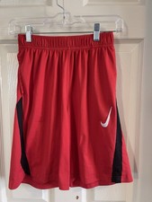 Nike Dri-Fit Red Black White Swoosh Shorts Youth XL