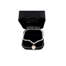 Tiffany & Co. Sterling Silver Return to Tiffany Heart Bracelet Dust Bag & Box