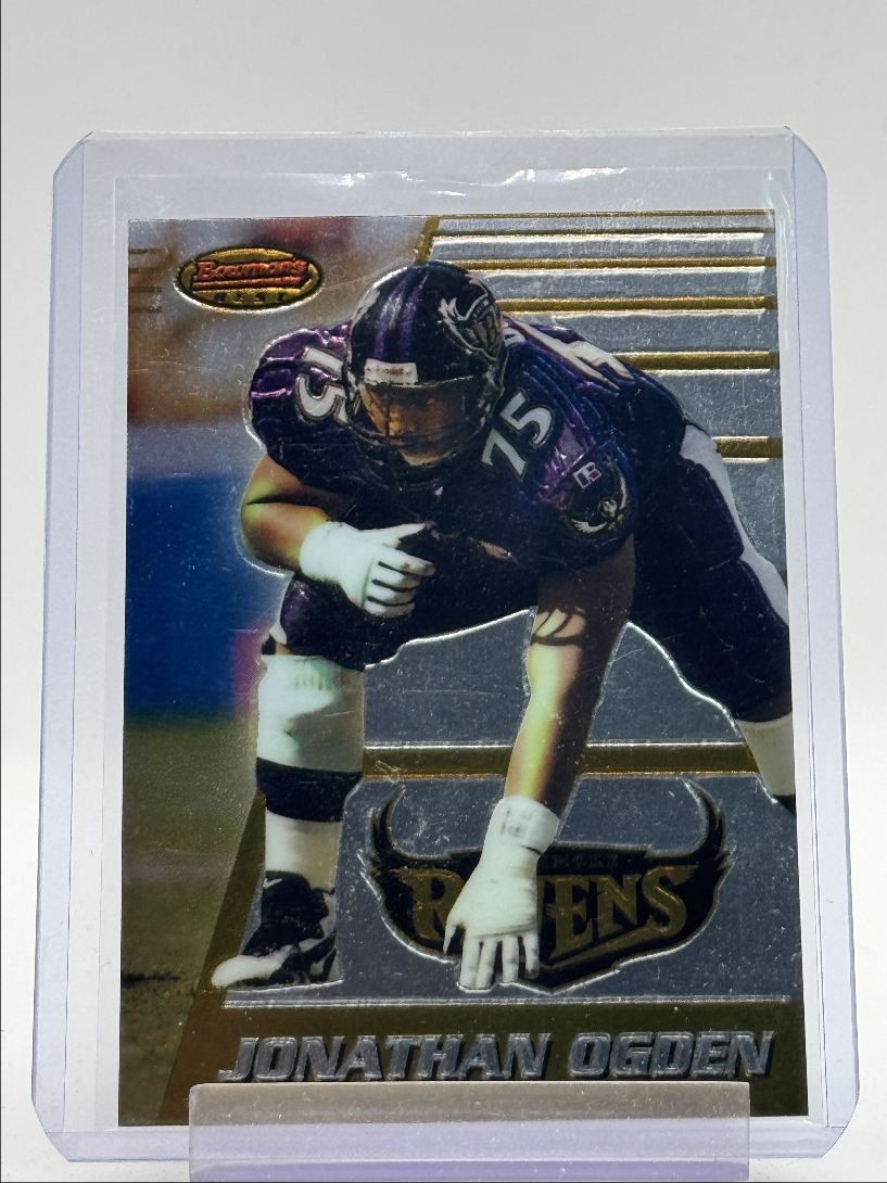JONATHAN OGDEN 1996 BOWMAN'S BEST FOOTBALL ROOKIE RAVENS RC Q6412