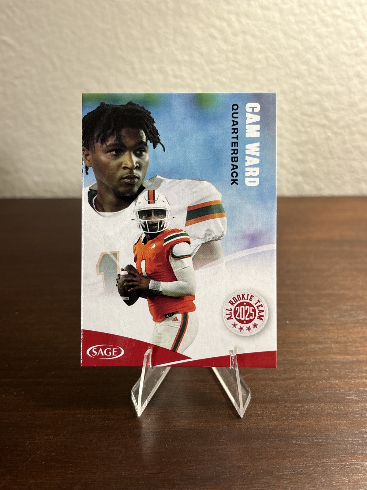 2025 Sage High Series Cam Ward All Rookie Team Miami #163 Hockey Card