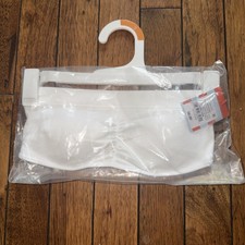 CAT JACK - NEW - GIRL'S SMALL - WHITE SEAMLESS BANDEAU BRA