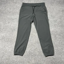 Backcountry Pants Mens Large Gray Fleece Lined Joggers Elastic Waist Cuffs