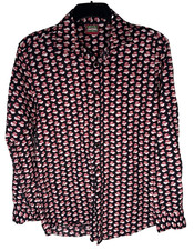 Christmas Shop Santa Shirt Mens Medium Long Sleeve Xmas Party Fancy Costume