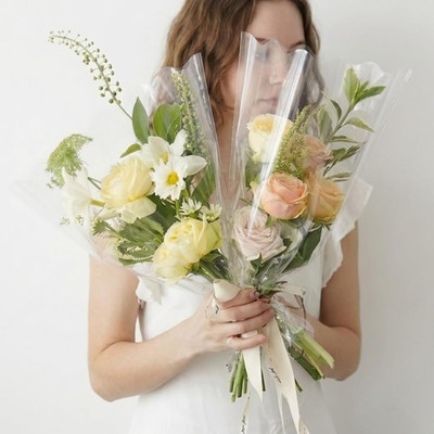 Clear Flower Bags for Bouquets Waterproof and Durable Bouquet Sleeves for Floris