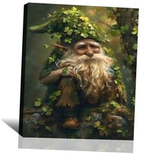 St Patricks Day Canvas Print Wall Art 8x12, Rustic Clover 8"L x 12"W Picture 1