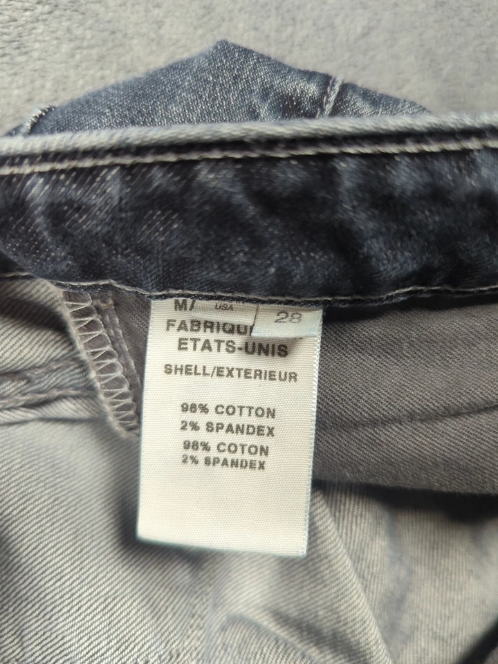 Helmut Lang Jeans Women 28 (32x30) Straight Leg 5 Pocket Dark Dry 711HW201 USA - Image 3 of 4