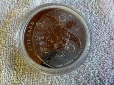 2013 Fiji 5oz .999 Fine Silver $10 Bullion Large 2.5" Coin Sea Turtle 76.00 per troy oz