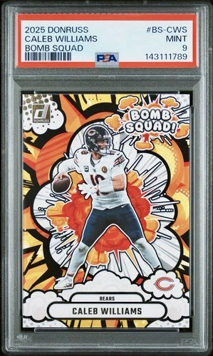 2025 Panini Donruss Bomb Squad Caleb Williams PSA 9 Bears
