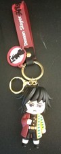 Giyu Tomioka Demon Slayer 3D Retro Anime Figure PVC Keychain W/ Strap