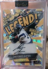 Antonio Gates 1/1 Comix Auto Hall Of Fame  LEGEND