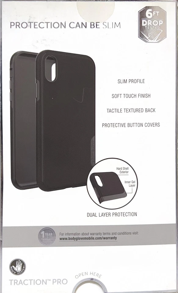 Body Glove Traction Pro Case - iPhone XS Max - Black - Image 2 of 3