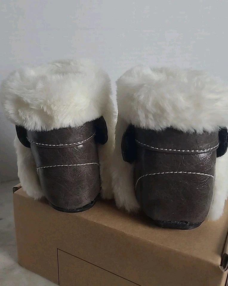 Jack & Lily 18-24 Botas Forradas de Piel Marrón Cálidas Lindas Unisex NUEVAS con Caja  Foto 2 de 4