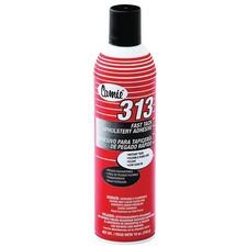 Camie 313 Fast Tack Upholstery Adhesive, 12 oz Aerosol, Clear, 12/Case CAMIE INC