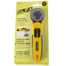 OLFA Quick Change Rotary Cutter 45mm Blade Yellow Black Comfort Grip NEW