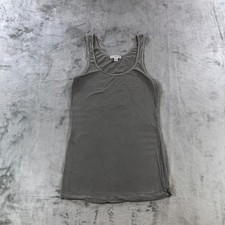 james perse tank top womens 2 gray made in USA