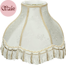 30331 Transitional Scallop Bell Shape Spider Construction Lamp Shade in Ivory, 1