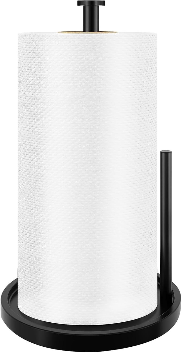 Holder Countertop, Standing Paper Roll Holder With Anti Slip Weighte