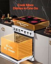 36 In Electric Range Oven, 6.0 Cu. Ft. Capaci...