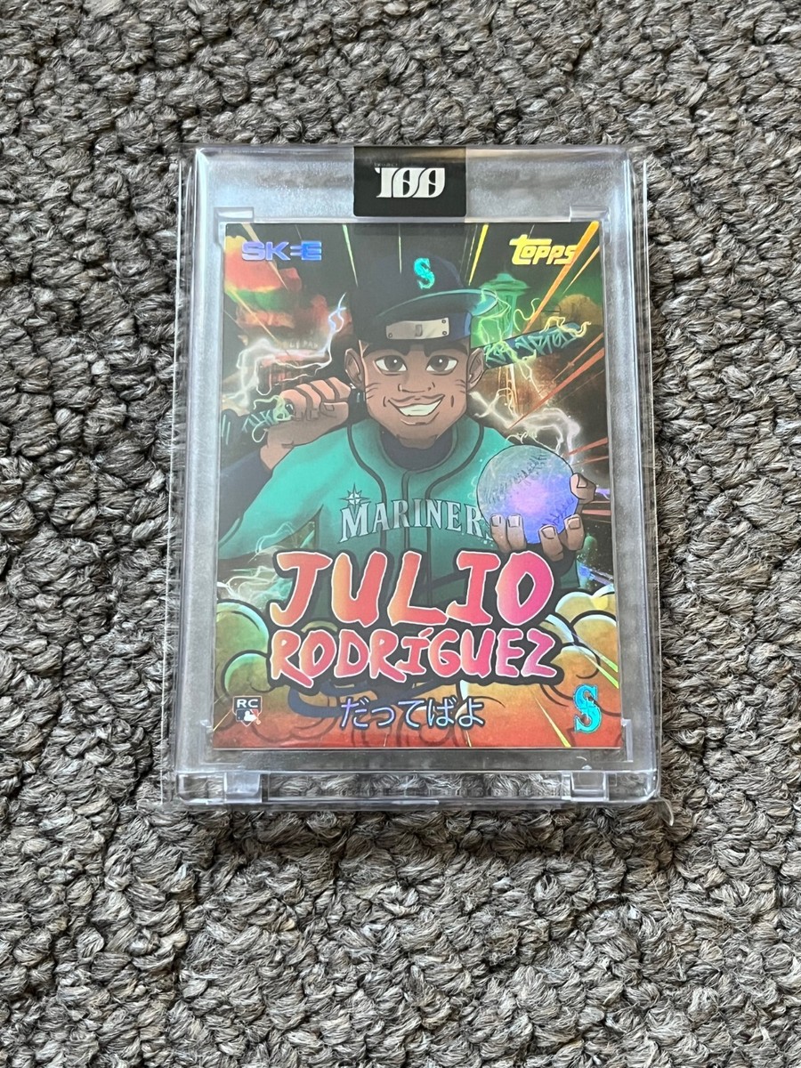 2022 TOPPS PROJECT100 #62 JULIO RODRIGUEZ x DJ SKEE DELUXE RAINBOW