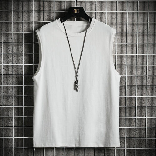 Mens Sleeveless Fitness Muscle Tee Solid Blank Tank T-Shirt Hot-Summer Gym Top ◆ - Picture 7 of 18
