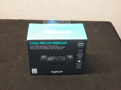 New Sealed Retail Logitech C920s Pro HD 1080P Webcam With Duel Stereo Microphone