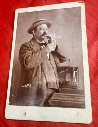 Lot Antique Cabinet Card & CDV Tobacco Cigar Spark Light Lighter Kansas City MO
