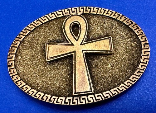 The Egyptian Ankh Cross Ancient Egypt Key of Life Symbol 1975 Adezy Belt Buckle