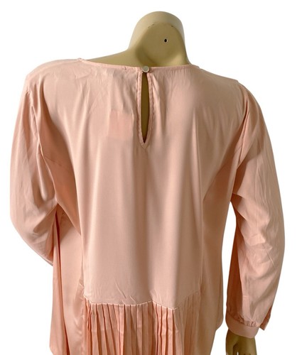LIMITED COLLECTION Womens Plus Size 0X Coral Pink Long Sleeve Pleated Shirt NWT - Picture 6 of 9
