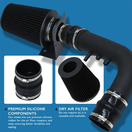 For 97-03 Ford F150 Truck 4.2 V6 Cold Air Intake CAI SRI Induction System Black - Picture 3 of 7