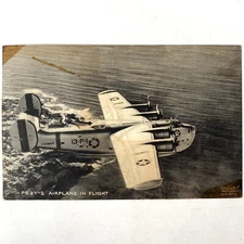 Consolidated PB2Y-2 Catalina Flying Boat Airplane In Flight WWII 1942 Postcard