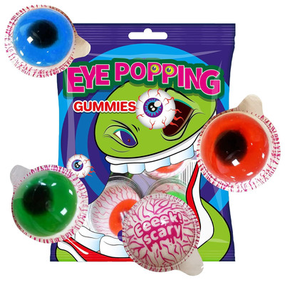 Eye Popping Gummies - Sweet Eyeball Candy for Halloween, Birthday, Trick or Trea