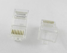 10x RJ45 RJ-45 Network Cable Modular Plug Ethernet CAT5 8P8C Gold Connector End