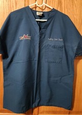 WS Gear Size Med. Medical Scrub Top  Pants Uniform Dark Teal Monogrammed