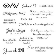 Christian Temporary Tattoos Inspirational Bible Verse Stickers for Men Women