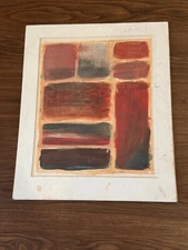 Unknown Age Contemporary Style Painting w/ Rectangle Shapes