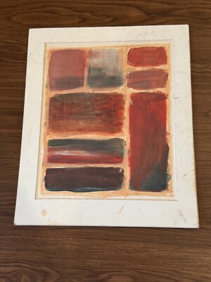 Unknown Age Contemporary Style Painting w/ Rectangle Shapes