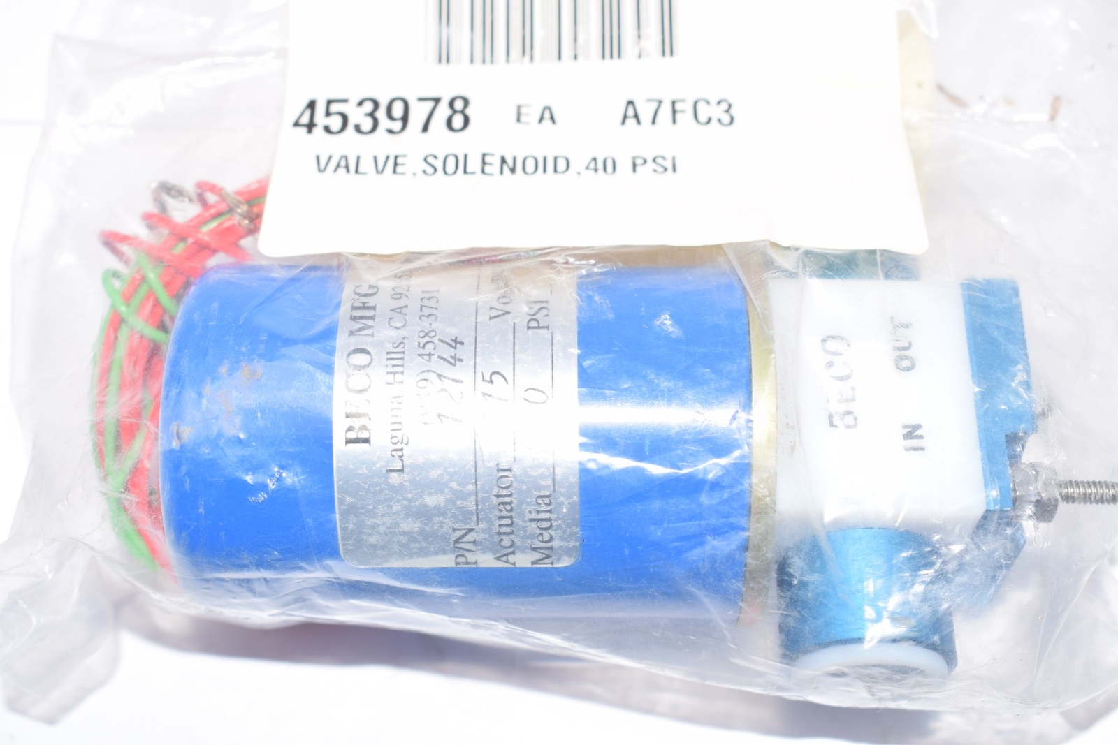 NEW, BECO MFG. 12144 ACTUATOR 115 VOLTS/PSI AC MEDIA 40 PSI (DR1D3) eBay