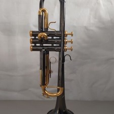 Quality Trumpet Instrument Black Nickel Gold Tube with Case